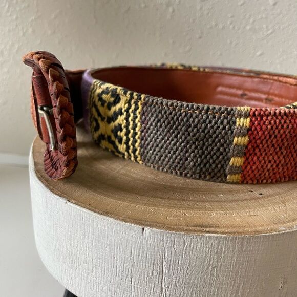 Colorful Woven Cotton Belt  - Picture 2 of 8